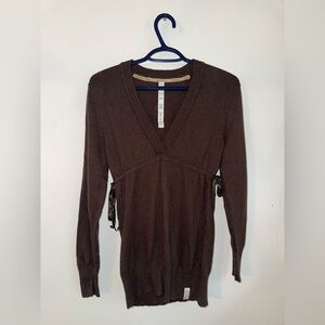 Lululemon RARE Cashmere Dance Sweater Ribbon Detail Size 8